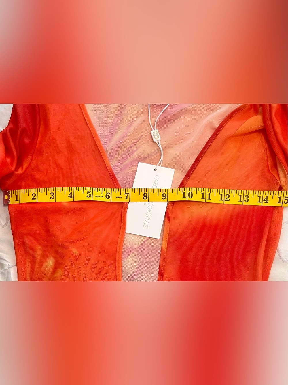 Carolina Constas Bright Orange Floral Sheer Maxi Coverup - Picture 4 of 7